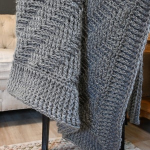 Silver Stairs Crochet Blanket Pattern