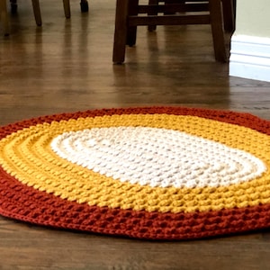 The Cable Stitch Crochet Oval Rug Digital Only image 1