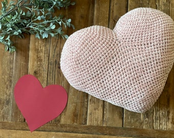 Velvet Heart Pillow Crochet Pattern   ***Pattern Only***