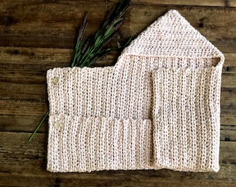 Amerikaanse versie: luxe gehaakte babybadhanddoek ***patroon***