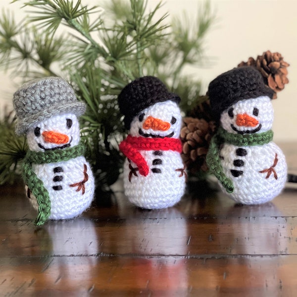 Crochet Mini Snowman Stuffy ***Pattern Only***