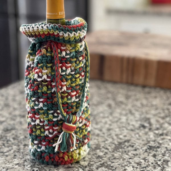 Festive Bottle Holder Crochet Pattern ***Pattern Only***