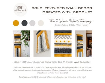 7 Stitch Wall Tapestry Crochet Project Kit