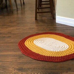 The Cable Stitch Crochet Oval Rug Digital Only image 2