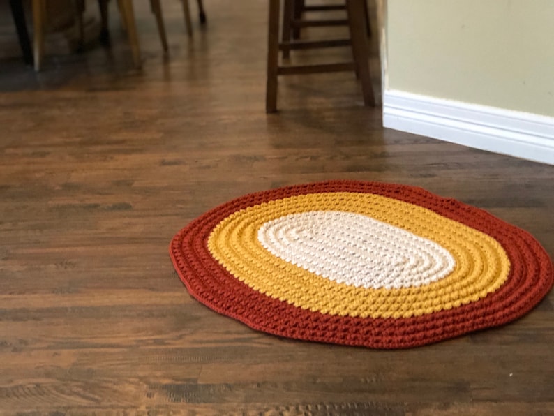 The Cable Stitch Crochet Oval Rug Digital Only image 2