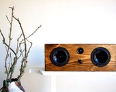 NEW! Bluetooth Wood Speaker System || Handmade From Reclaimed Pine || Weston Box | Dark Walnut Stain || FREE SHIPPING