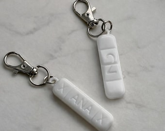 Xanax Pill Keychain, Resin Pharmacy/Nurse Gift