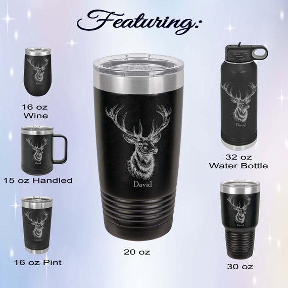 Coffee Travel Mug Personalized Stainless Steel Travel Mug Elk