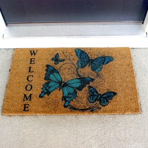Buy wholesale coir doormat; Sayings heart welcome red, sw