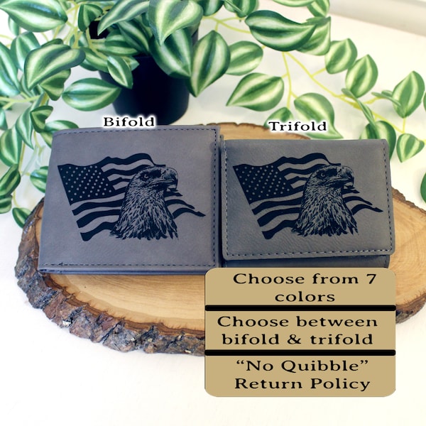 American Flag Trifold Wallet Etsy