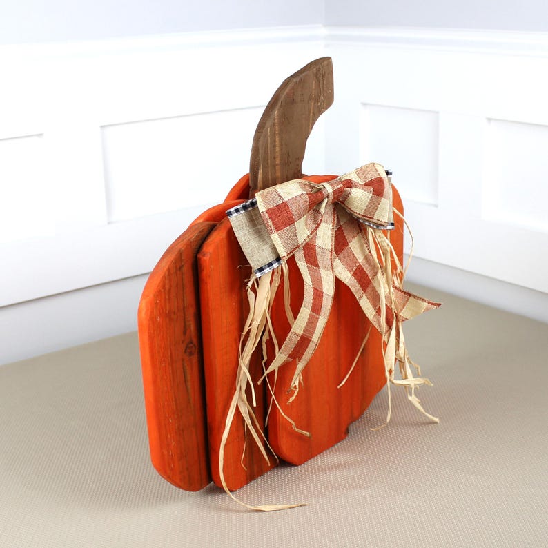 Handcrafted Rustic Farmhouse Wooden Pumpkin Set of 3, Fall Porch Decor ...