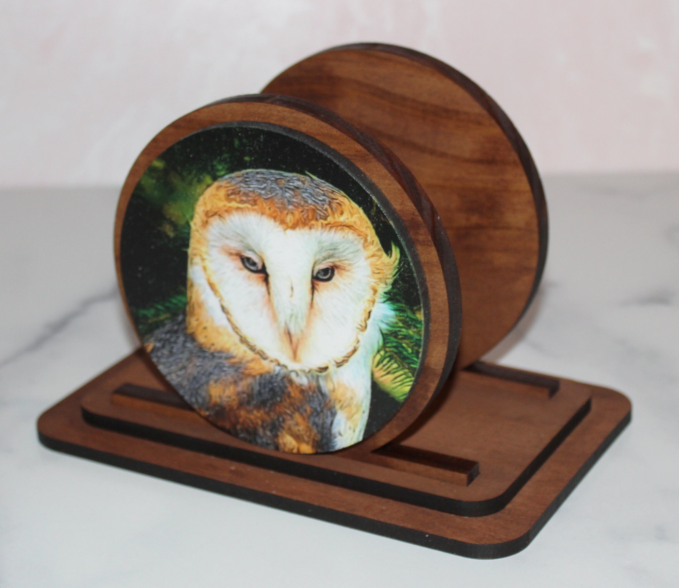 Unique Barn Owl Napkin Holder Made from Solid Pine Wood Etsy