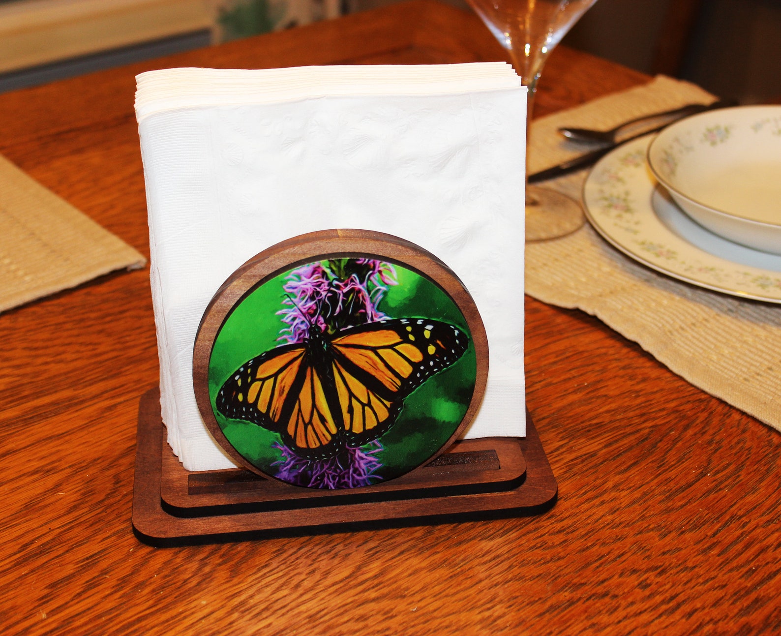 Unique Monarch Butterfly Napkin Holder Made from Solid Pine Etsy