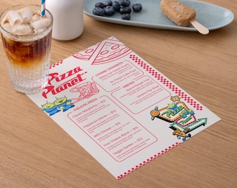 Pizza Planet Menu