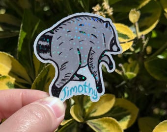 Jimothy-Aufkleber, Jimothy der Waschbär-Aufkleber, Jimothy Waschbär-Aufkleber, Niedlicher Tieraufkleber aus Seattle (Pazifik-Nordwesten), Viraler Waschbär-Aufkleber, Jimothy-Geschenk