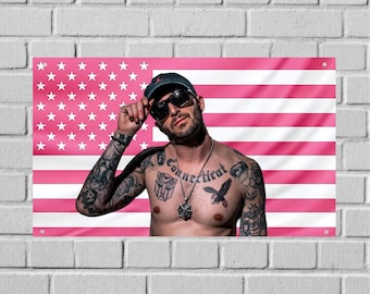 Arazzo da parete Chris Webby USA – Bandiera del rapper, striscione decorativo hip hop per la stanza
