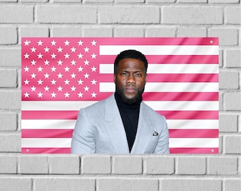 Kevin Hart US Wall Tapestry Flag, Comedy Actor Room Decor, Movie Fan Bedroom Wall Art, Aesthetic Dorm Banner Decor