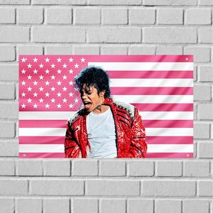 Michael Jackson 星条旗デザイン フラッグポスター Michael Jackson Flag - Etsy