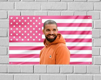 Tapiz de pared con la bandera de Drake Certified Lover Boy, arte de pared para dormitorio con temática de álbum de rap, decoración estética para dormitorios universitarios.