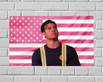 Amerikaans wandtapijt Eddie Diaz – Vlag tv-personage, slaapkamerdecoratie