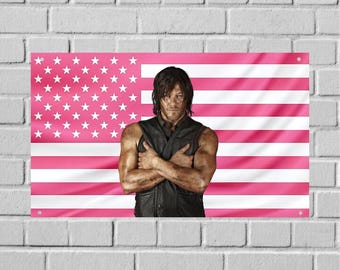 Amerikaanse wandtapijt Daryl Dixon – Walking Dead-vlag, kamerdecoratie tv-show