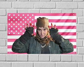 Tapiz de pared con la bandera de Shauna Shipman de EE. UU., decoración de habitación de Yellowjackets, arte de pared para dormitorio basado en la serie de televisión, pancarta estética para dormitorio universitario