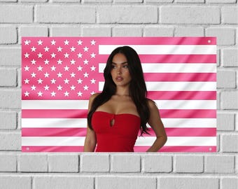 Tapiz de pared de Madison Beer (EE. UU.) – Bandera de cantante pop, pancarta decorativa para sala de música.
