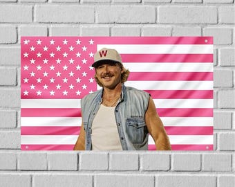 Morgan Wallen US Wall Tapestry Flag, Country Music Wall Art, Singer Bedroom Decor, Fan Banner