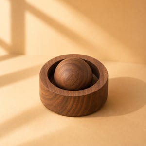 Wooden Essential Oil Diffuser | Fixed Sphere Aroma Decor | Minimalist Home Fragrance