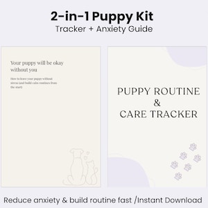 New Puppy Kit | Routine Tracker + Anxiety Guide PDF