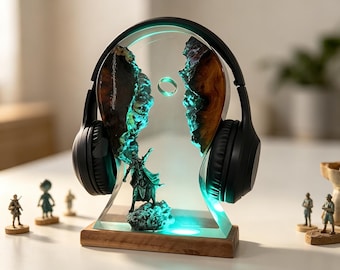 Soporte para auriculares y luz nocturna de Lord of Ring, lámpara de epoxi de El anillo del Señor Oscuro, lámpara de anime de Lord of Ring, decoración para juegos de Lord of Ring.