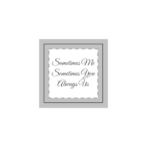 Funda de almohada con cita "Always Us" / Almohada decorativa de poliéster de doble cara