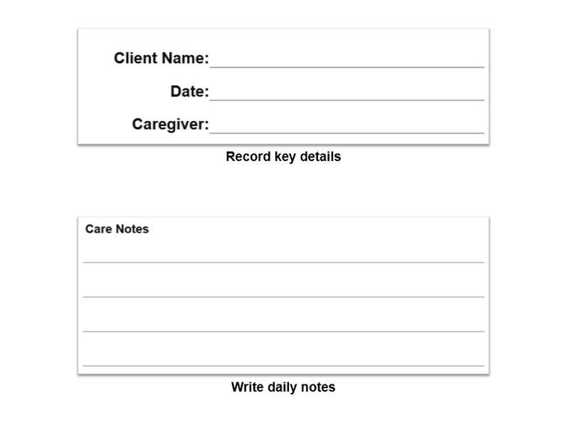 Weekly Care Note Daily Care Notes Printable, Caregiver Notes Sheet, Daily Log, Home Care ...