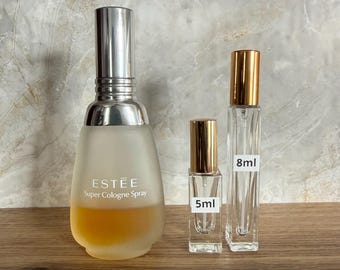5ml or 8ml Decant:  Estee Super Cologne Spray by Estee Lauder / Authentic Hand-Poured Sample / Rare, Vintage, 1970's