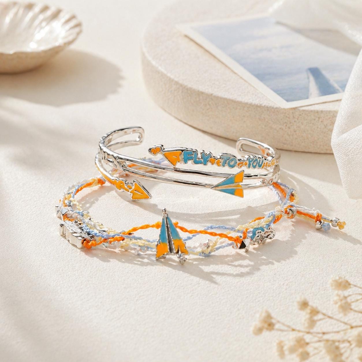 Orange Enamel Bangle - Etsy display picture 1