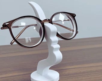 Soporte minimalista para gafas con diseño de cara negra, organizador de gafas, escultura, decoración moderna para escritorio, expositor de gafas de sol, idea de regalo