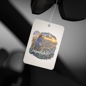 Ambientador para coche con el logo de DragonflyArtFL – Decoración para coche con aroma a la naturaleza de Florida (Pino, Hielo negro) imagen 6