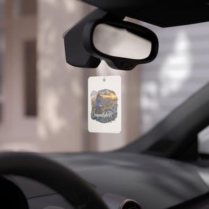 Ambientador para coche con el logo de DragonflyArtFL – Decoración para coche con aroma a la naturaleza de Florida (Pino, Hielo negro) imagen 5