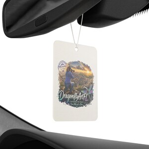 Ambientador para coche con el logo de DragonflyArtFL – Decoración para coche con aroma a la naturaleza de Florida (Pino, Hielo negro) imagen 4