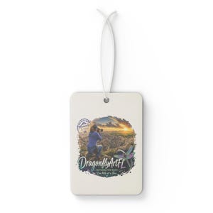 Ambientador para coche con el logo de DragonflyArtFL – Decoración para coche con aroma a la naturaleza de Florida (Pino, Hielo negro) imagen 2