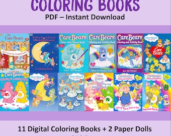 13 libros antiguos para colorear y de muñecas de papel, osos (descarga en PDF)