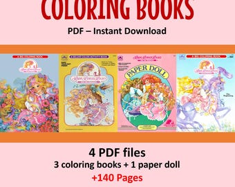 ヴィンテージ塗り絵ブック4冊セット（レディ・ラブリー）＋レトロなペーパードール（PDFダウンロード）