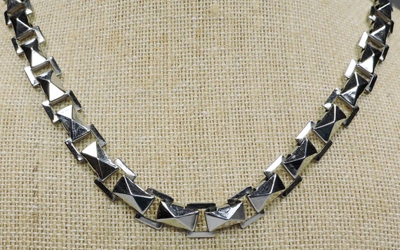 Steampunk, Gothic Silver Choker Necklace - image 3