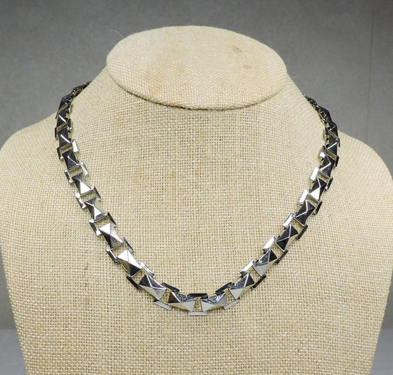 Steampunk, Gothic Silver Choker Necklace - image 2