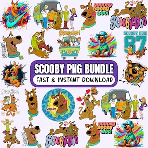 Scooby-Doo PNG Bundle, Cartoon Cut Files, Digital Clipart, Silhouette Cricut, Sublimation Design Instant Download PNGS