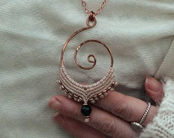 Fairytale Gift - Elven Necklace - Boho Sister Present - Pachamama - Boho Statement Gift - Macrame Amulet - Festival Garb - Soul Remedy