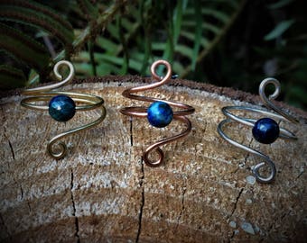 Chrysocolla Adjustable Ring - Custom Ring -Wire wrapped Ring - Gemstone Ring - Bohemian Jewelry - Bridesmaids gifts - Blue Green Ring - Boho