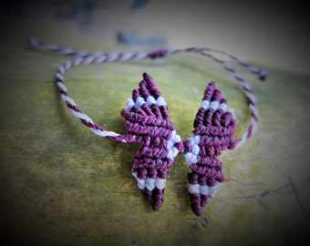Custom Macrame Butterfly Bracelet "Mariposa" with Adjustable Clasp