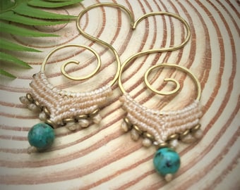Spiral Gauges - Turquoise Hoops - Threader Earrings - Plugs and Tunnels - Statement Earrings - Macrame Earrings - Tribal Fusion - Elven
