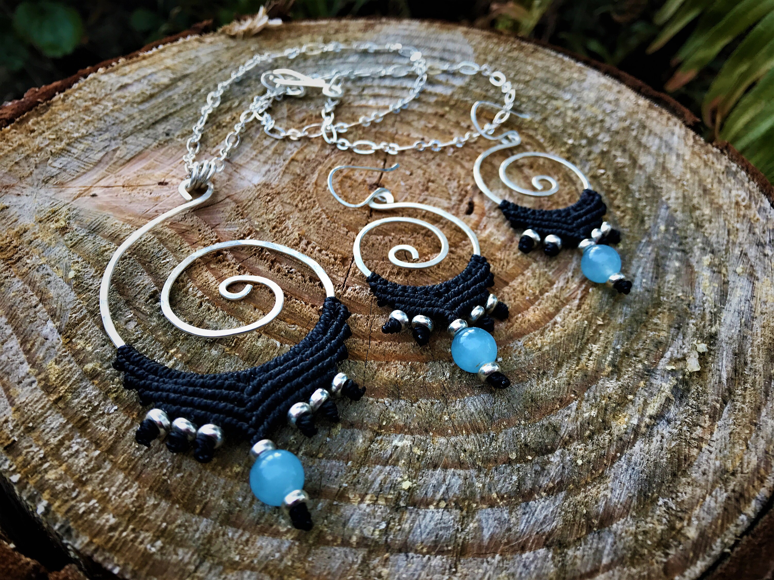 Boho Statement Gift - Pachamama - Macrame Talisman - Birthstone Present - Custom  - Festival Garb - Goddess Adornment - Huachuma - Ayahuasca